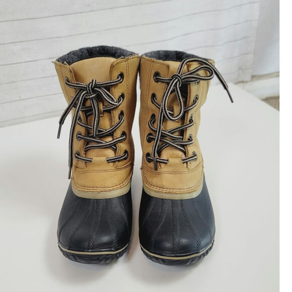 Sorel Slimpack II Lace Up Winter Duck Boots in Tan, sz 8.5 - Picture 3 of 14